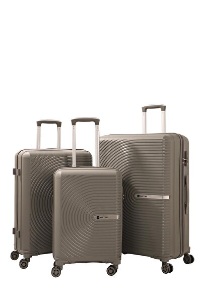 MÇS %100 Polipropilen 3'lü Valiz Seti Büyük + Orta + Kabin Boy CAN374-S