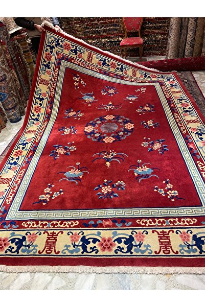 RD RAMAZAN DAĞ EL HALI SANATI El Dokuma kabartmalı Çin Halısı pamuk üstü yün ...