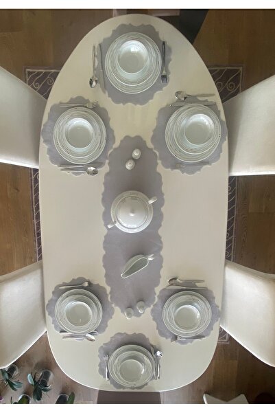 Setekshome Modern Cut Placemat and Runner - 4 Pieces