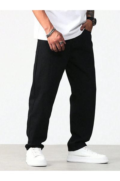 carwin Men's Black Jean Jeans Baggy Pants