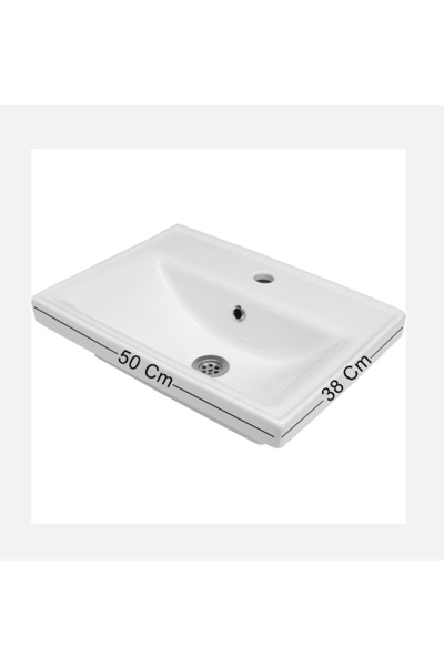 Fizzy Banyo LİVVİT 50x38 Seramik Lavabo Taşı