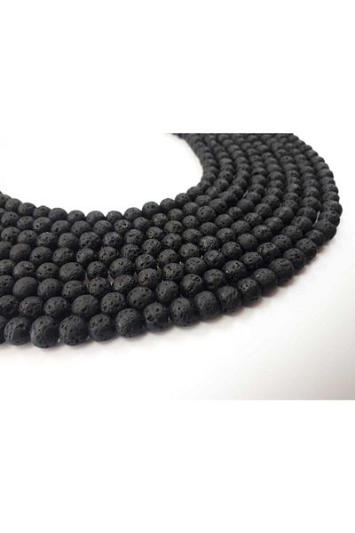 Yüksel Boncuk Σειρά φυσικών πολύτιμων λίθων 8 mm Lava Stone