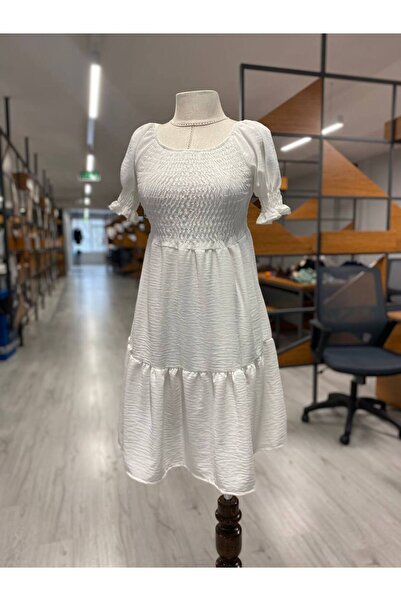 rengamoda Γυναικείο φόρεμα από ύφασμα Ayrobin με γιακά Madonna