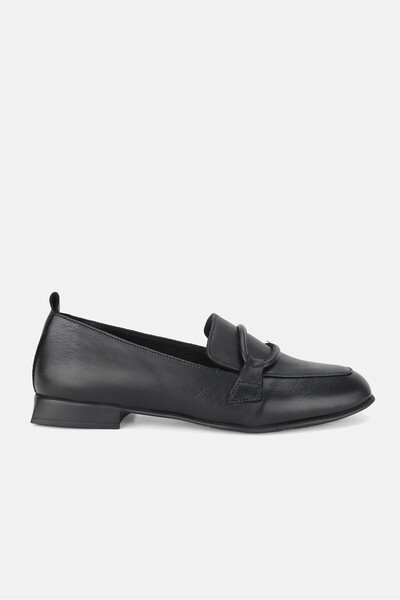TUNAELLİ PANTOFI DE FEMEIE NEGRĂ PIELE NATURALĂ VERITĂ 36-41