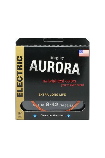 Aurora 9-42 Model Electric Guitar String - Nitro Orange Color