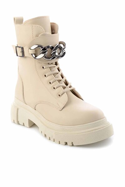 Bambi Béžové dámské kozačky a kozačky02578002009