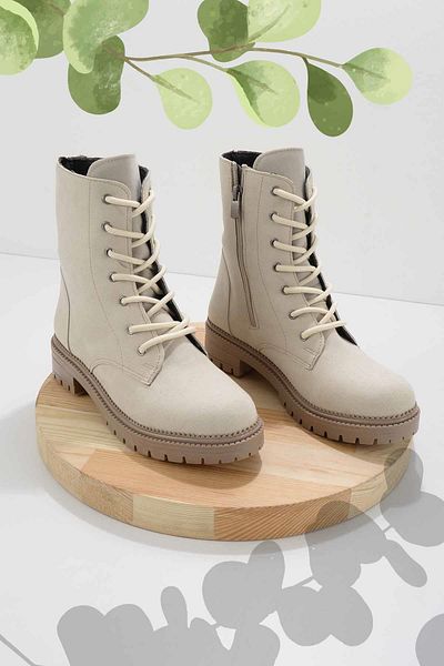 Bambi Beige Suede Women's Boots & Booties02641530402