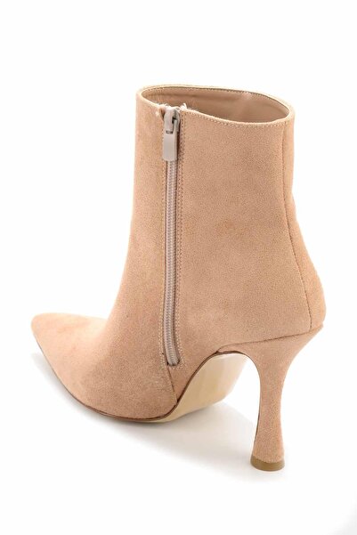 Bambi Bej Süet Kadın Bot & Bootie K02229008302