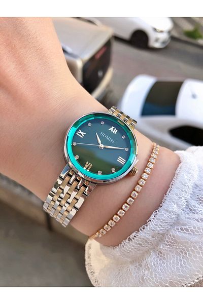 Homies WRISTWATCH ROUND CASE CUT GLASS BRACELET