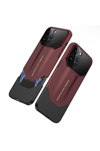 Rivor Apple iPhone 14 Pro Max Kılıf Kamera Korumalı Çift Parçalı Mıknatıs Tas...