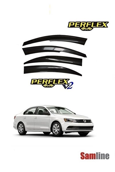 PERFLEX VW Jetta 2014 Modeller için Cam Rüzgarlığı Takım 4'lü Set Mügen
