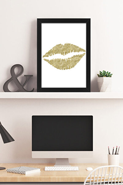 yhfoto Love Gold - 21x30 Dekorativni Re Sa šljokicama Crni Okvir - A4 Slika -...