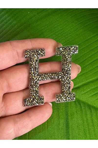 Gönülden Tasarım 5X5 CM STEAȚĂ ADESĂ LA FIER DE FIER H LETTER EMBLEMA