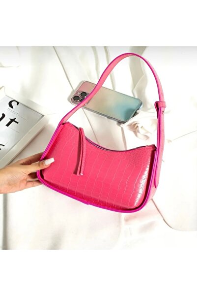 Mybag Croco Desenli Baget El Ve Omuz Çantası