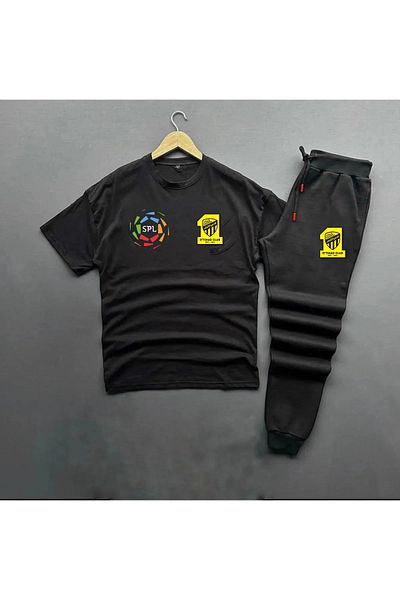 Pisa Art Al-Ittihad Saudi Arabia Pro League Half Zipper Sweatpants Combination