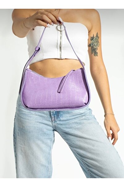 Mybag Μπαγκέτα με σχέδιο κροκόδειλου - Τσάντα χειρός και ώμου