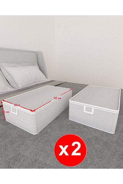 Özlem Toys 2 λαβές με ριγέ μοτίβο - Αποθεματικό κάτω μέρος καναπέ-κρεβάτι βάσης και οργάνωση ντουλαπιών