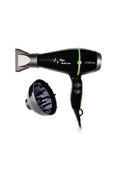 Ventoso مجفف الشعر الاحترافي V3 Megaturbo5500 Verde مع ناشر