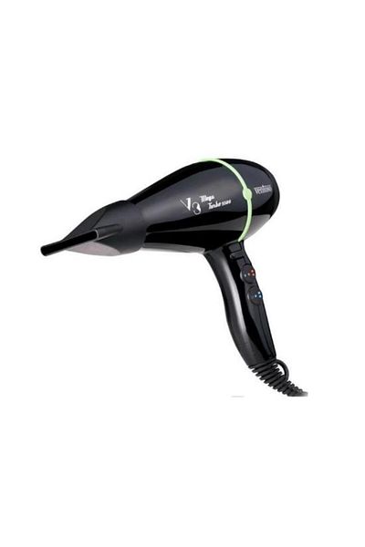 Ventoso مجفف الشعر الاحترافي V3 Megaturbo5500 Verde مع ناشر