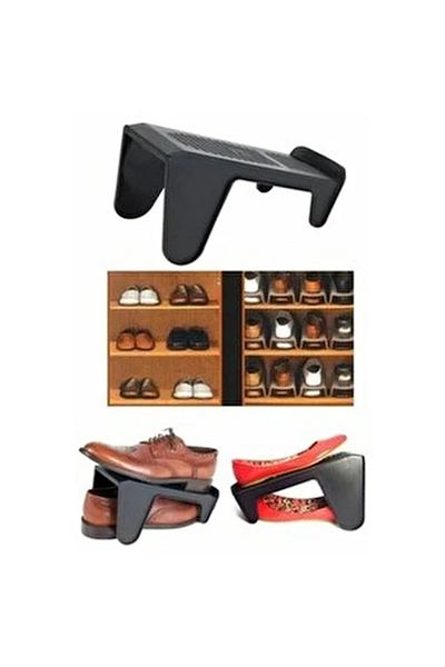Kenpool Single Shoe Organizer Holder Closet Stand Shoe Storage Rack Ramp Black