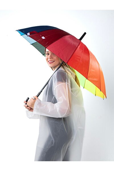The Lavinia 16 Telli Kadın Gökkuşağı Baston Şemsiye
