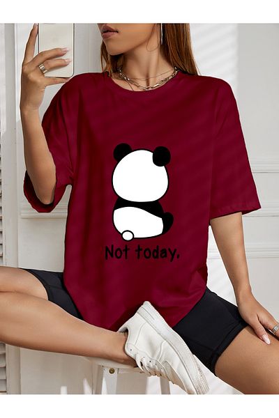 aynewmoda μπλουζάκι με στάμπα oversize