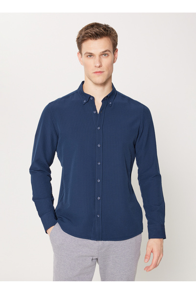 ALTINYILDIZ CLASSICS Altınyıldız Classics Lacivert Erkek Gömlek 4A2024200001