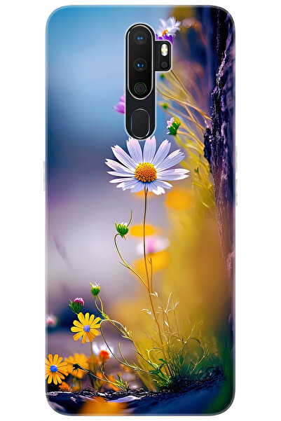 OPPO A5 2020 / A9 2020 Uyumlu Kılıf Desen Baskılı Silikon Papatya Seri STK:10...