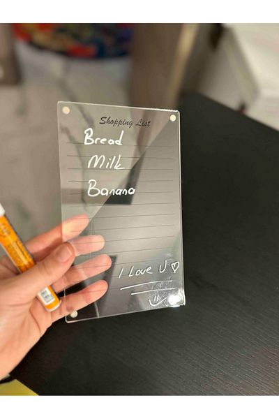 Trend Pleksi Magnetic Shopping Missing List (SHOPPING LIST) (TRANSPARENT - WHITE)
