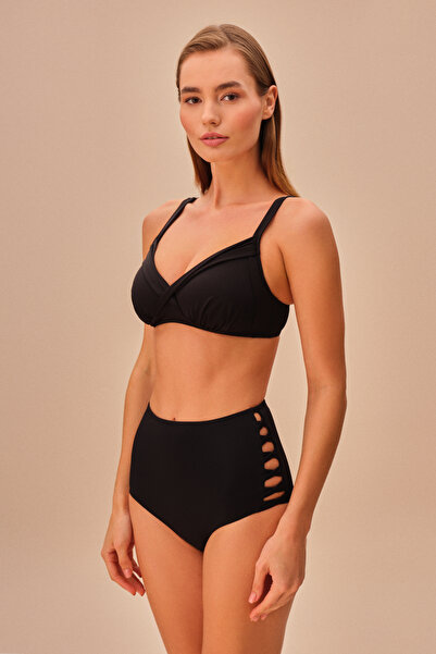 SUWEN High Waist Side Piping Bikini Bottom