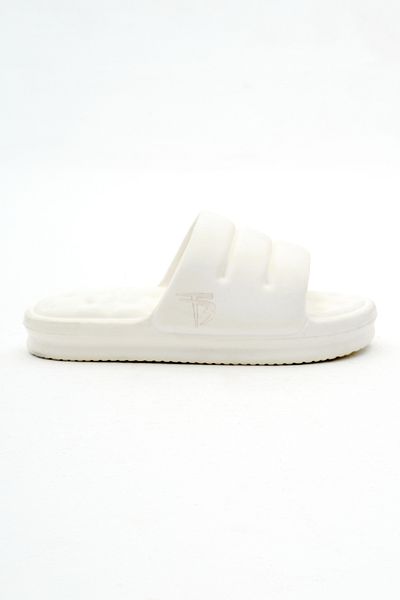 Tonny Black Women's White Comfortable Fit Sliced Model Open Front Eva Slippers