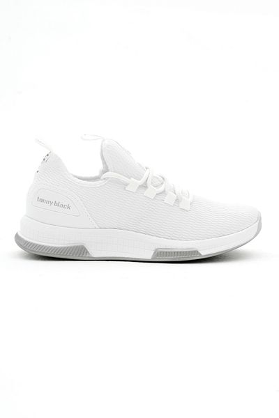 Tonny Black Unisex šněrovací tenisky z bílé prodyšné tkaniny s polypodrážkou