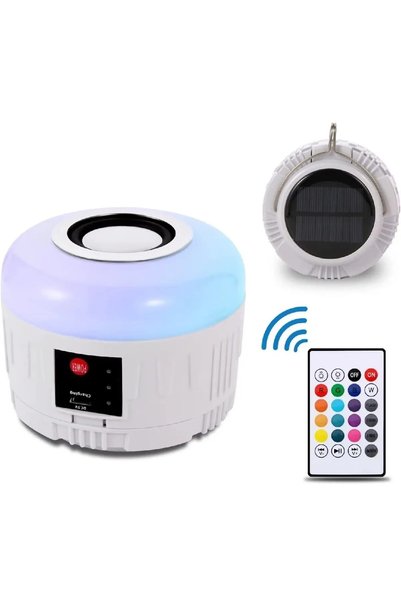 Magic Water Solar Güneş Enerjili Kamp Çadır Lambası Işığı Bluetooth Hoparlör ...