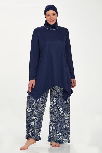 REMSA Μεγάλο μέγεθος Lycra Full Covered Hijab Μαγιό Φαρδύ πόδι Rozamay Doroth...