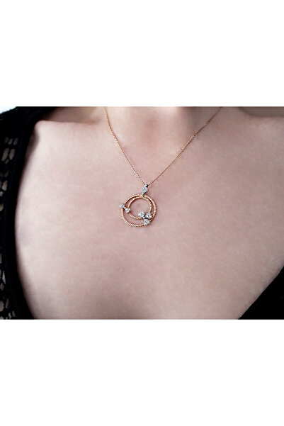 Sirius Pırlanta Pırlanta Kalp Motifli Halka Kolye