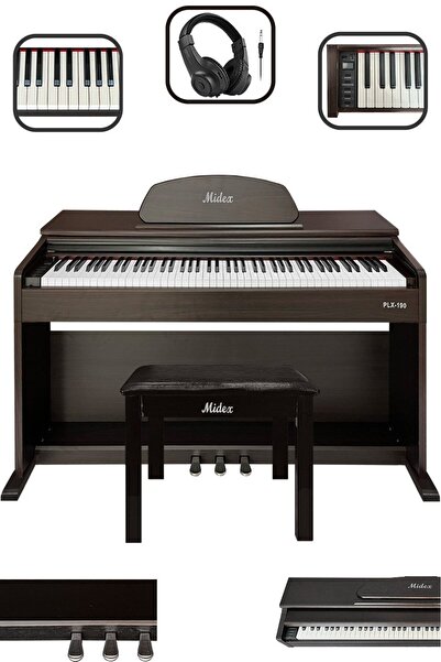 Midex Plx-190sr Gül Ağacı Dijital Piyano 88 Tuşlu Hammer Action Ve tuş Hassasiyeti