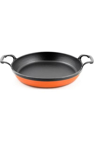 Sürel 22 Cm Bright Orange Matte Enameled Round Pan