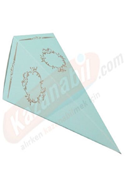 Kazanabil 25Lİ BASKILI ÜÇGEN MEVLÜT VE BEBEK ŞEKER KÜLAHI MAVİ