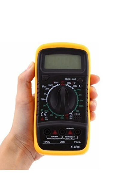 atölye No2023 XL830L Dijital Ölçü Birim Aleti Multimetre Avometre Voltmetre (PİLLİ)