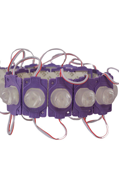 Hazar Led 12 Volt 1.5 Watt Tek Mercekli Modül Led Mor (10 Adet)