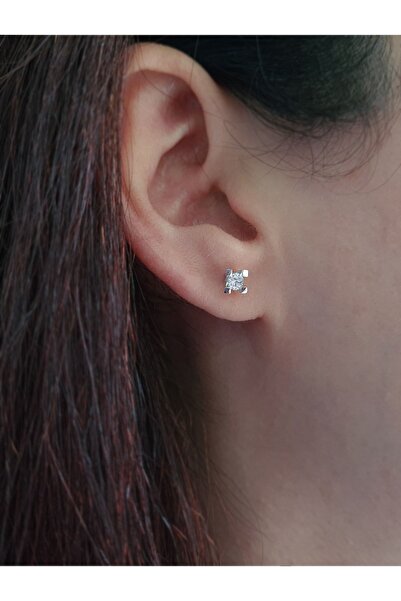 Sirius Pırlanta F Renk 0,26 Karat Pırlanta Tektaş Küpe