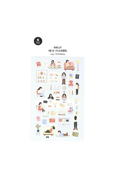 Concord Kore Suatelier In The Library Sticker Çıkartma