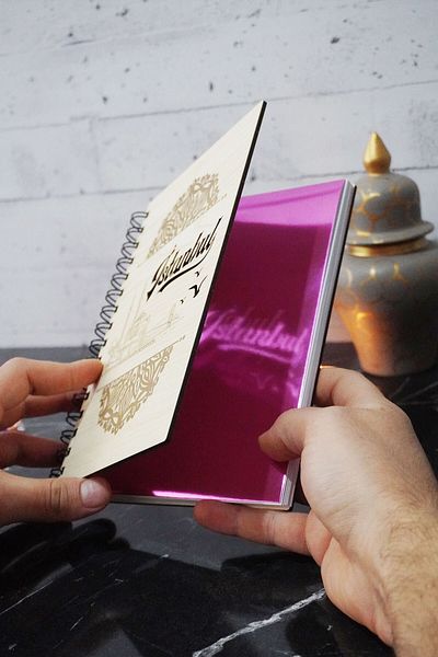 markcat Istanbul Design Wooden Cover Daily Planner - Σημειωματάριο προγραμματισμού χωρίς ημερομηνία - Ατελείωτο Ατζέντα - A5