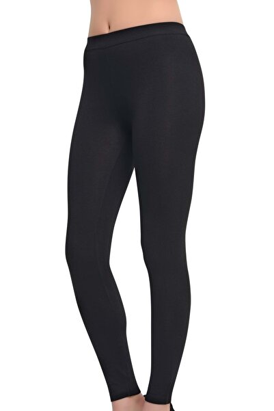 Belinay 5017 Interlock Viscose Uzun Tayt Siyah L