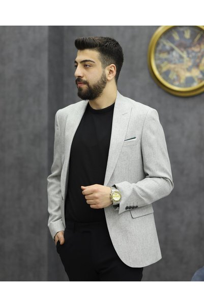 SAVARA 60403 SLİMFİT TEK CEKET(A.YEŞİL)