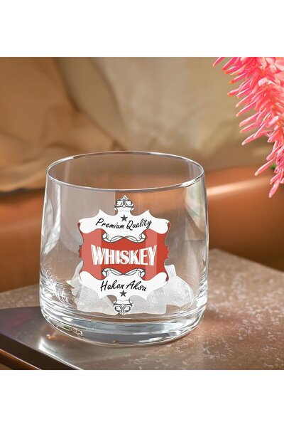 Bk Gift Kişiye Özel İsimli DTF Premium Whiskey Tasarımlı Storsınt Kadehi-2, A...