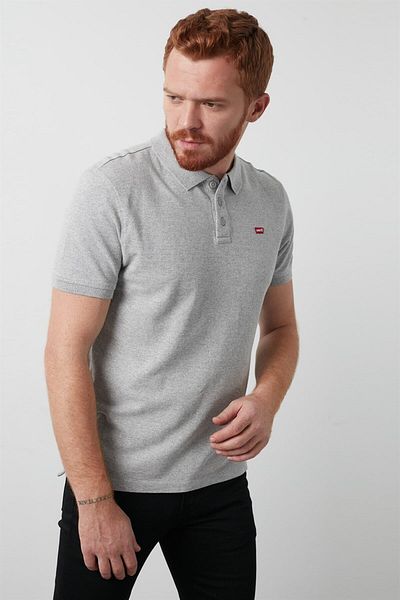 Levi's Men's Polo Neck Gray T-shirt A0229-0007