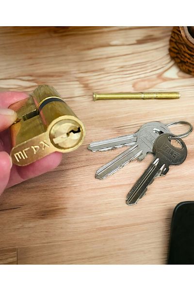 RENK YAPI RÜYASI Lock, Exterior Door Lock, Steel Door Lock, CALL Ball Cylinder Satin 68 mm + 3 KEYS