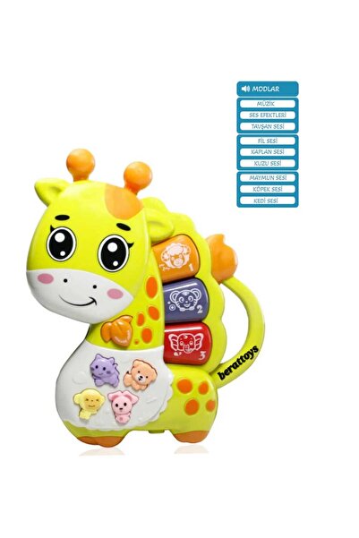 berattoys eğitici oyuncak hayvanlı piyano ışıklı sesli oyuncak piyano pilli o...