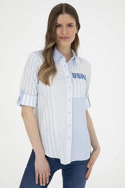 U.S. Polo Assn. Cămașă cu mânecă lungă albastru deschis pentru femeiG082SZ004.0001835704.VR003